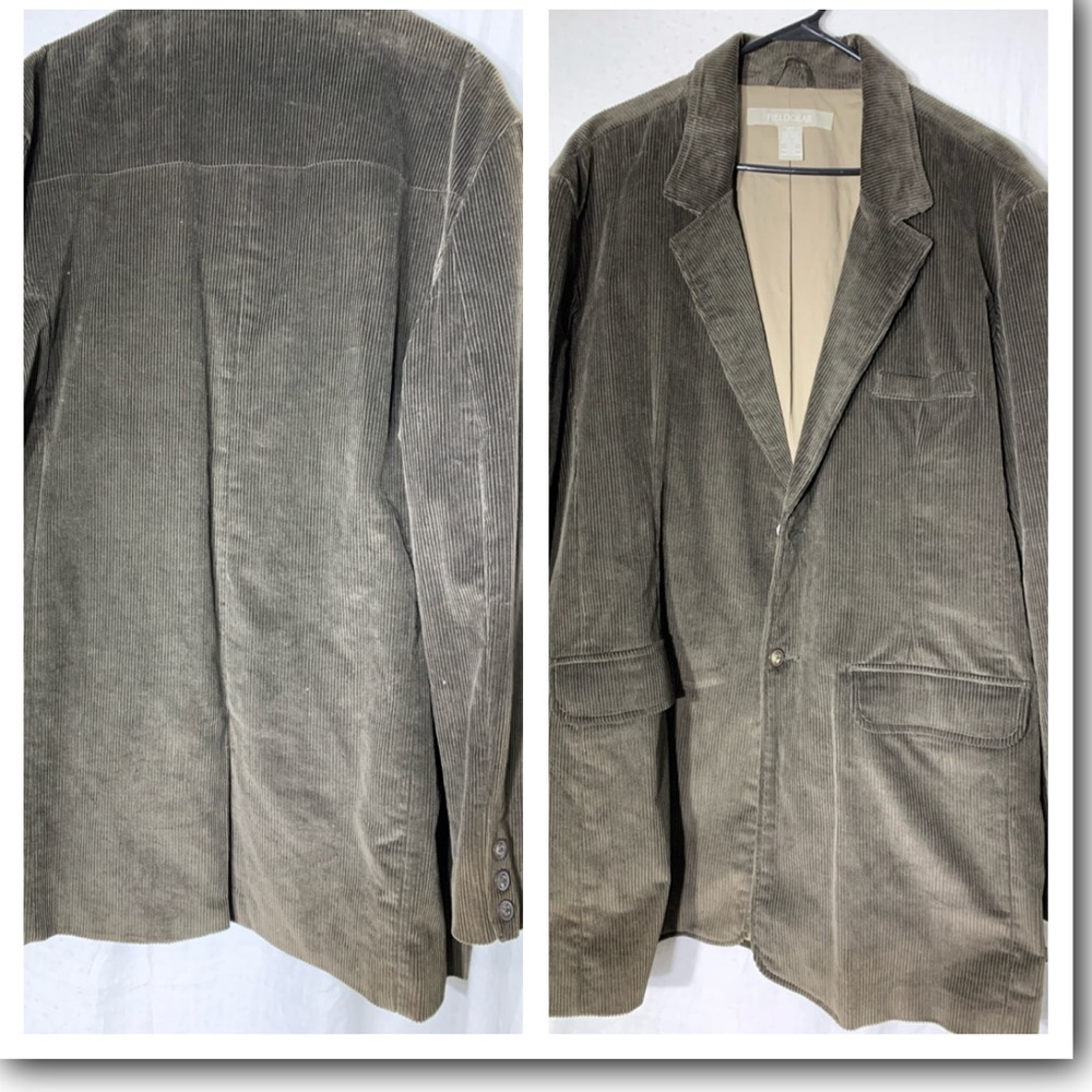 Field Gear SZ XLT Brown Corduroy Sport Coat Jacket